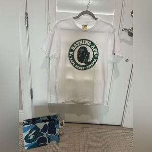 A Bathing Ape Shibuya Store Limited Vintage White T Shirt